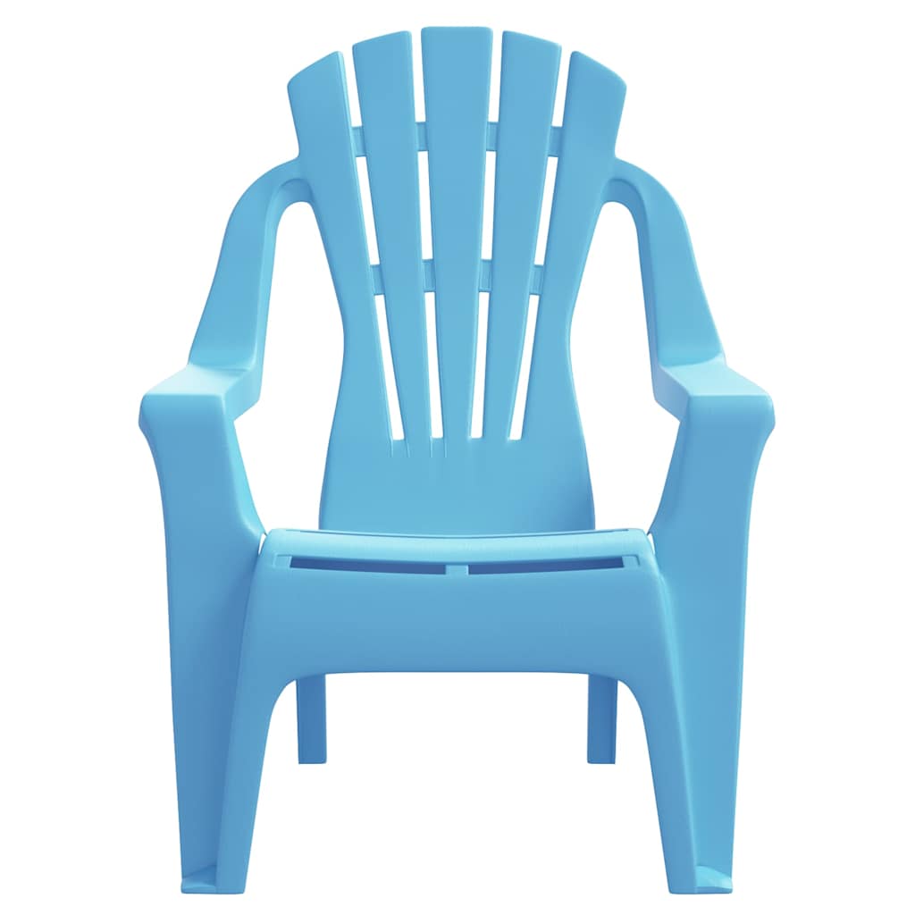VidaXL Kinder-Gartenstühle 2 Stk. Blau 37x34x44 cm PP Holzoptik