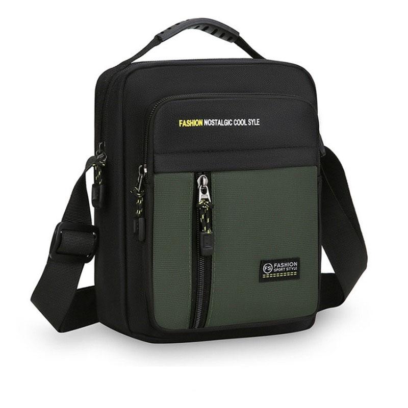 Herr Crossbody-väska Enkel axelväska Förvaringsväska med stor kapacitet Mode Multi-fickor Business Crossbody-väskor Messenger-väskor