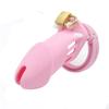 Sex Toys Silicone Small/Standard Male Chastity Device Cock Cage with 5 Rings Brass Lock Locking  Erotic Urethral Adult Game