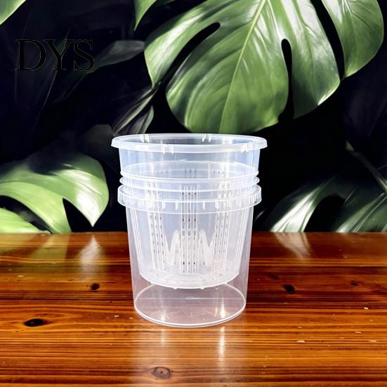 Vochtminnende Plantenbak Clear met Waterreservoir, Plastic Zelfwatergevende Bloempot, Geperforeerde Binnenpot, Decoratief Kantoor Ademende Wortelcontrole