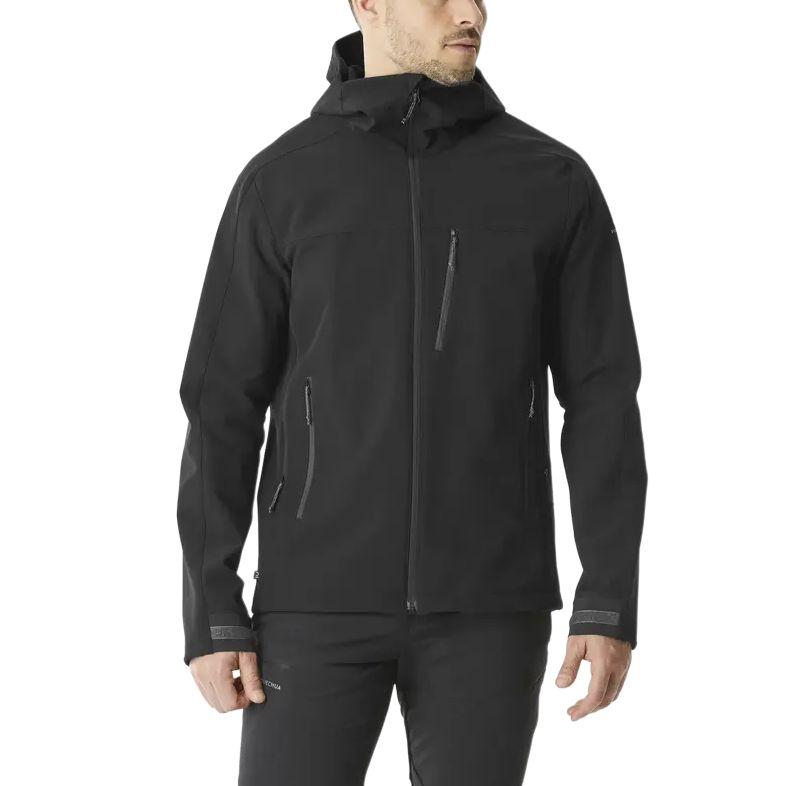 

DECATHLON MT500 Альпинистская софтшелл плюшевая ветрозащитная и водоотталкивающая водонепроницаемая дышащая теплая куртка мужская дымчато-черная/дымчато-черная M