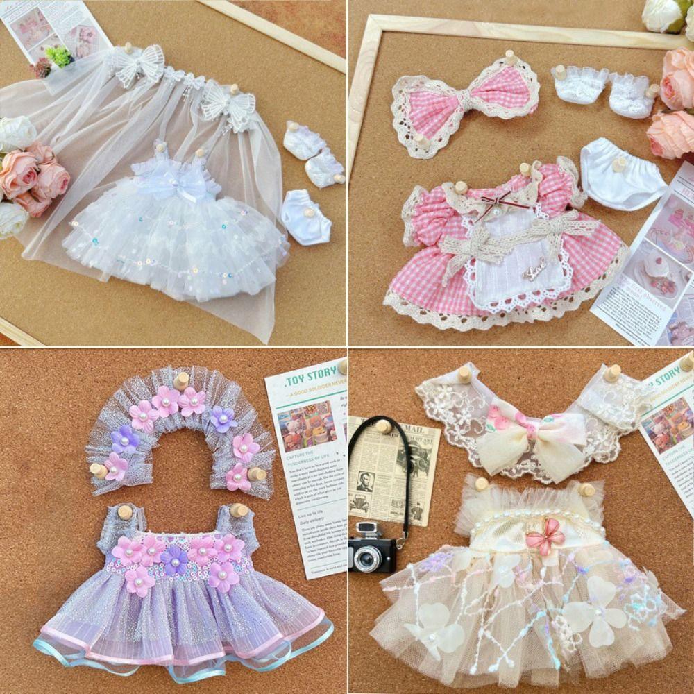 Princess Skirt 20cm Cotton Doll Clothes Lolita Dress Plush Toy Clothes  Doll Accessories