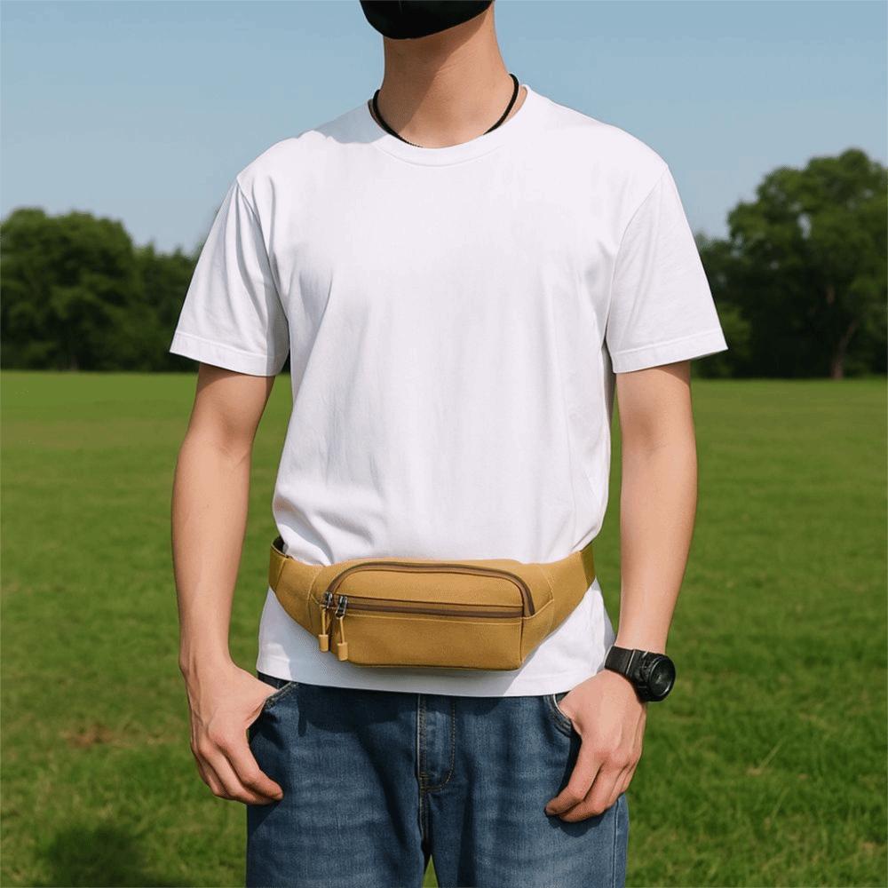 Large Capacity Sports Waist Bag Adjustable Running Fanny Pack Fashion Crossbody Bag  Running