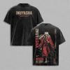 Higurashi Kagome Print T-shirt Anime Inuyasha Clothing Men Women Casual Tshirts Retro Washed T Shirt Harajuku Unisex Cotton Tops