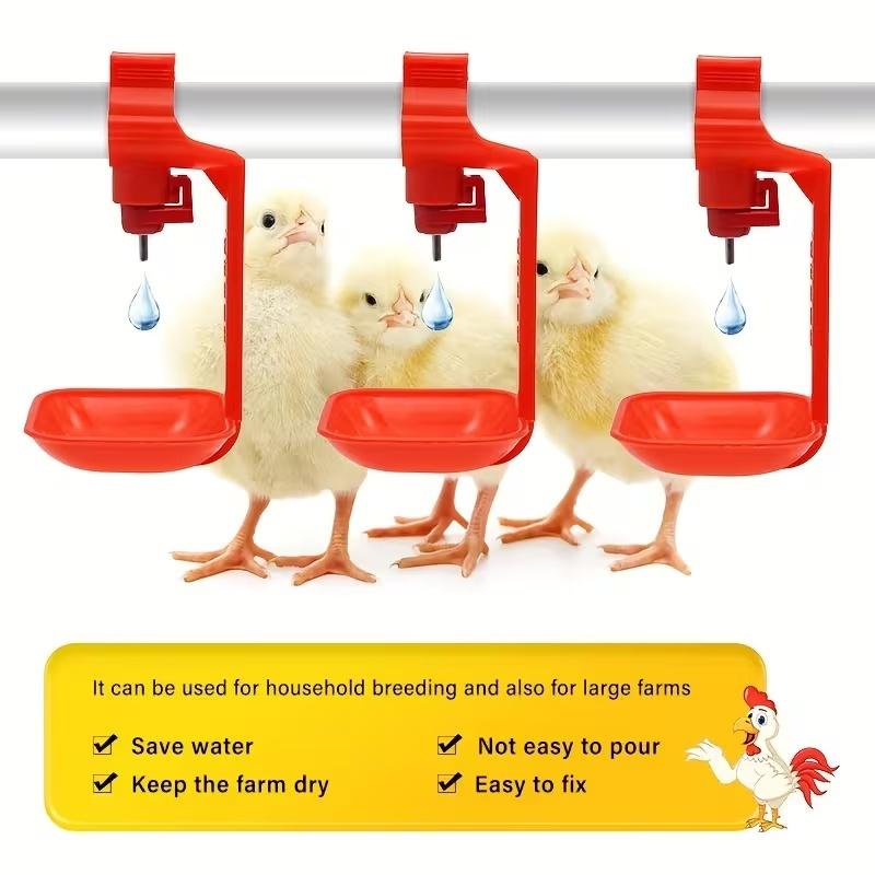 5 20 50 Pcs Chicken Automatic Drinking Cup Pigeon Waterer Plastic Yellow Nipple Hanging Poultry Drinking Tool