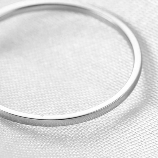 Exquisite Ring Eye-catching All-match Decorative Glittery Titanium Steel Simple Couple Ring for Anniversary