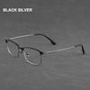 Ultra-Lightweight Pure Titanium Glasses Frame Men Business Casual Eyeglasses Eyebrow-Style Frames Retro Fashion Designer Eyewear