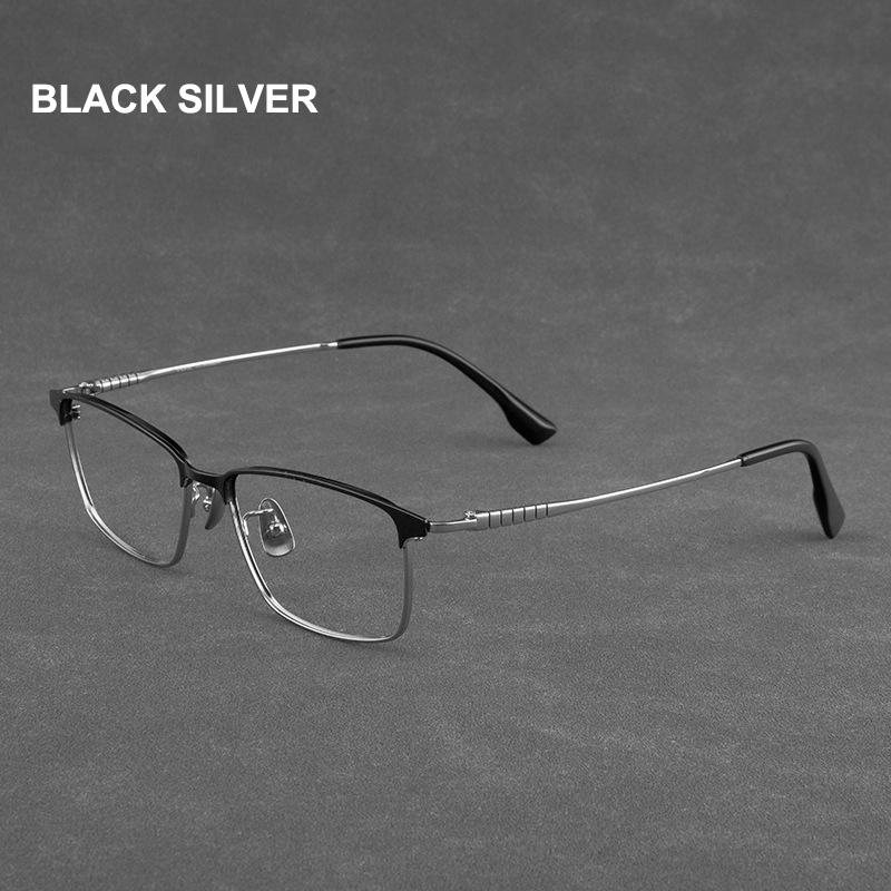 Ultra-Lightweight Pure Titanium Glasses Frame Men Business Casual Eyeglasses Eyebrow-Style Frames Retro Fashion Designer Eyewear