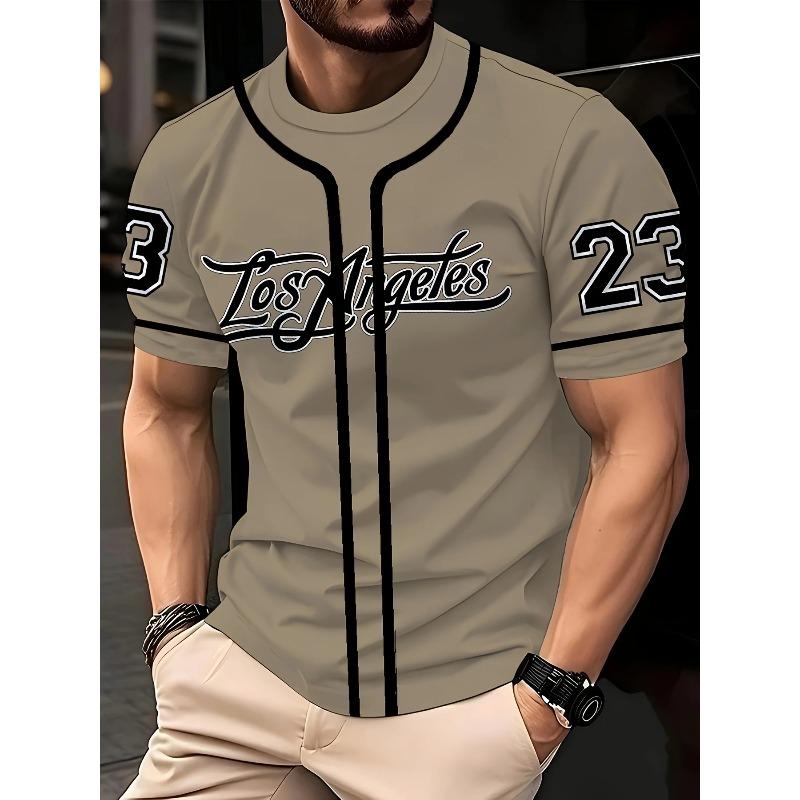 3D Digital 23 Digital Print Sporty Casual Fashionable Soft Comfortable and Lightweight Men's T-shirt for Summer 2025