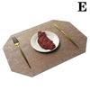 1Pcs Washable Double Side Pu Leather Placemat Texture Waterproof Heat-Resistant Table Mats Home Hotel Dining Table Decoration