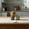 Highland Cow Ornaments Figurine, Resin Coffee Statue for Farmhouse Home Decor, Artistic New Housewarming Presents Country Style Tabletop Ornament