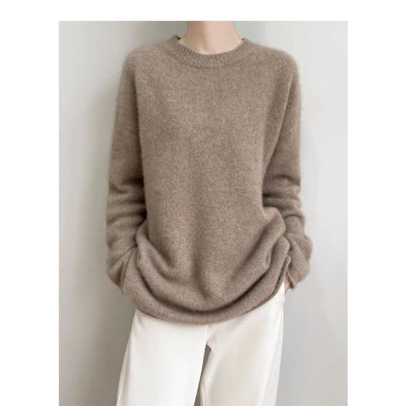 DIMANAF 2025 Autumn Winter Women Sweaters Pullover Tops Knitted Basic Tees Sweater Long Sleeve Loose Shirt