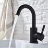Black Nickel Bathroom Basin Stainless Faucet Steel Hot Cold Wash Mixer Crane Tap 360 Rotation Sink Faucets Single Handle