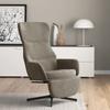 Day and Night - Day and Night Relaxation Armchair with Light Gray Velvet Footrest