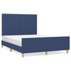 VidaXL Cadre de lit avec tête de lit Bleu 140x190 cm Tissu 3124893