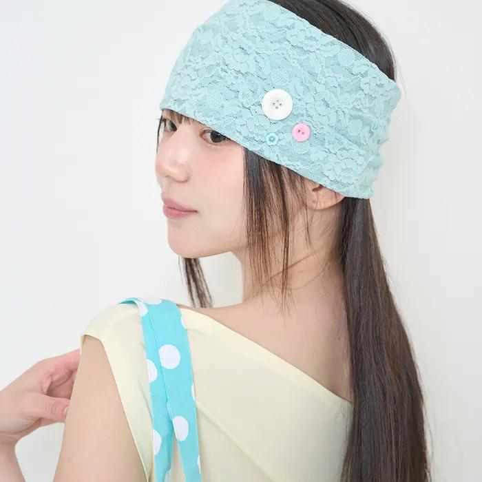 Two-way Lace Hairband Mint