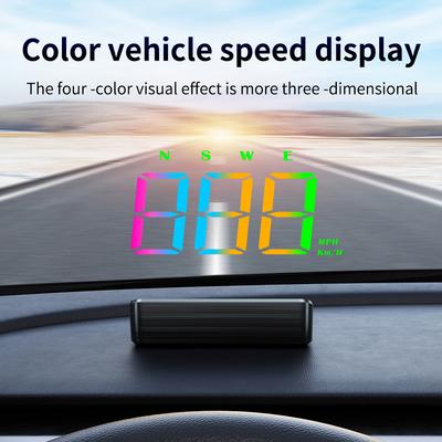 Autosystém Head Up Display Smart HUD LED Digitální Barevný Displej Tachometr Bezpečnostní Alarm Auto Měřič Projektor na čelní sklo pro Vozidla