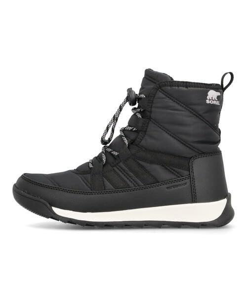 Sorel Youth Whitney 2 Plus Lace WP Kids' Snow Boots, NY5173, Black/Sea Salt, Size 20.0cm, Boys' Athletic and School Shoes