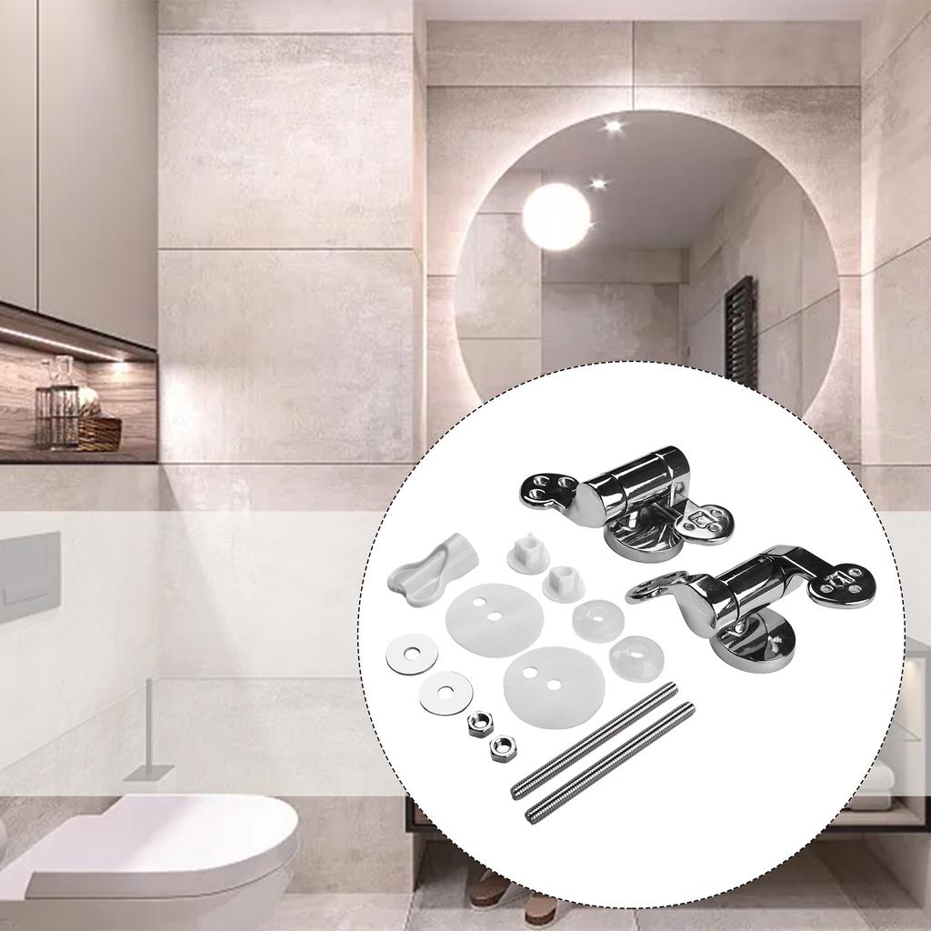 2Pcs Zinc Alloy Toilet Slow-Down Hinge Replacement For Wooden Toilet Adjustable Pew Hinges Connecting Cover Slow-down Fittings