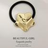 Minimalist Metal Hair Ring - New Korean Style High-End Ponytail Tie Rubber Band.