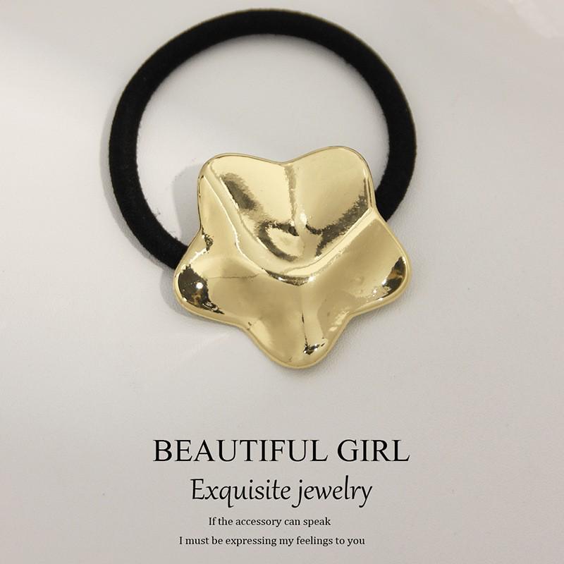 Minimalist Metal Hair Ring - New Korean Style High-End Ponytail Tie Rubber Band.