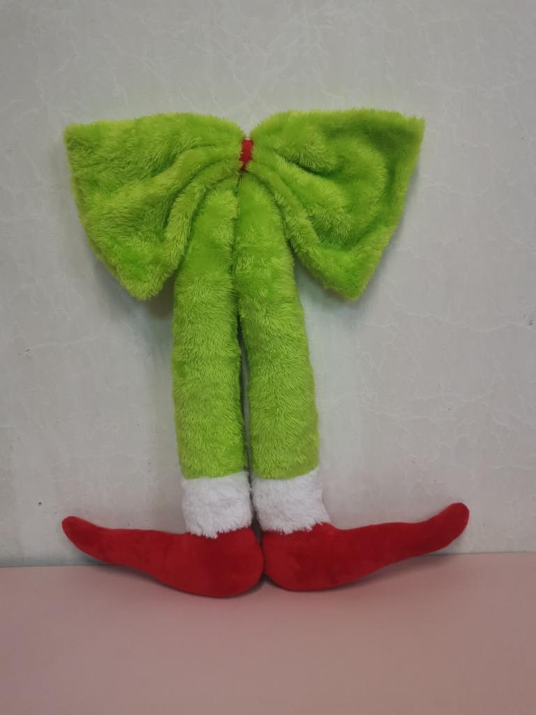 Christmas Decorations Green Prosthetic Legs Claus Legs Bow Christmas Ornaments
