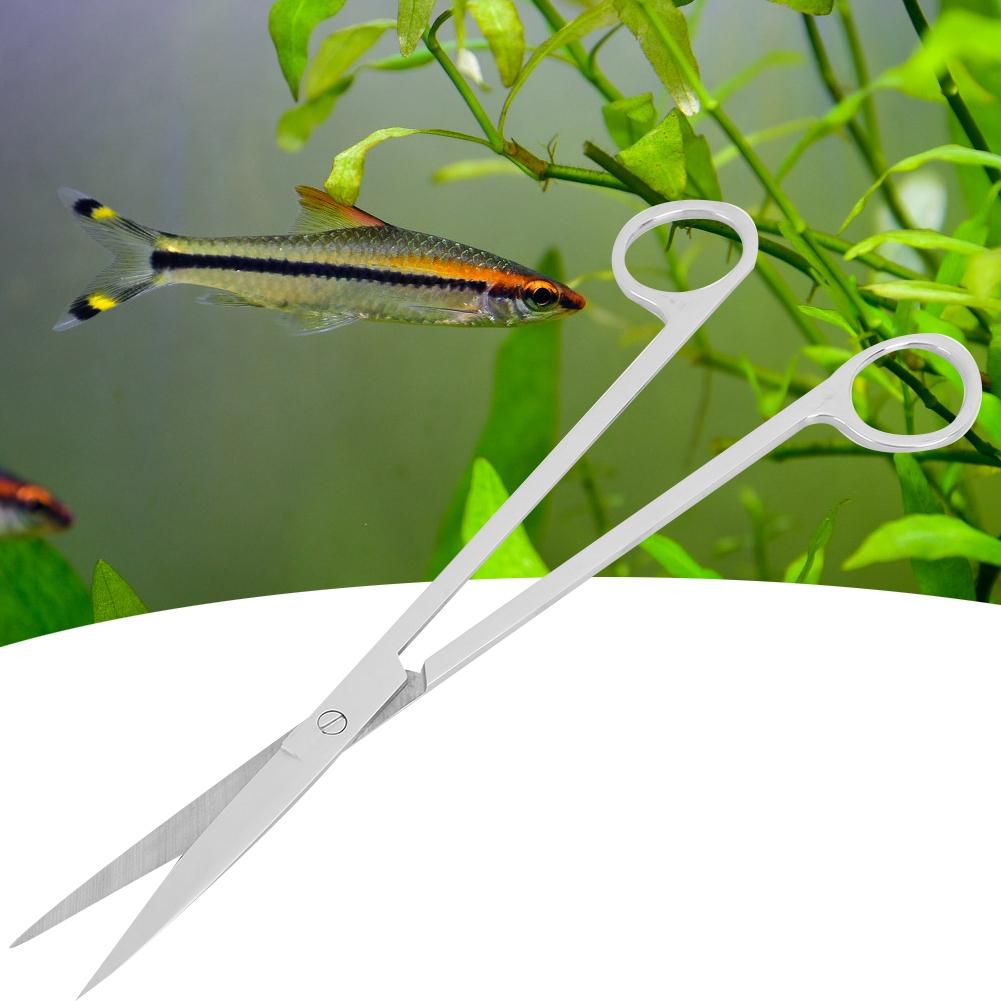 Stainless Steel Plant Scissors Shears Aquarium Fish Plant Cleaning Tools