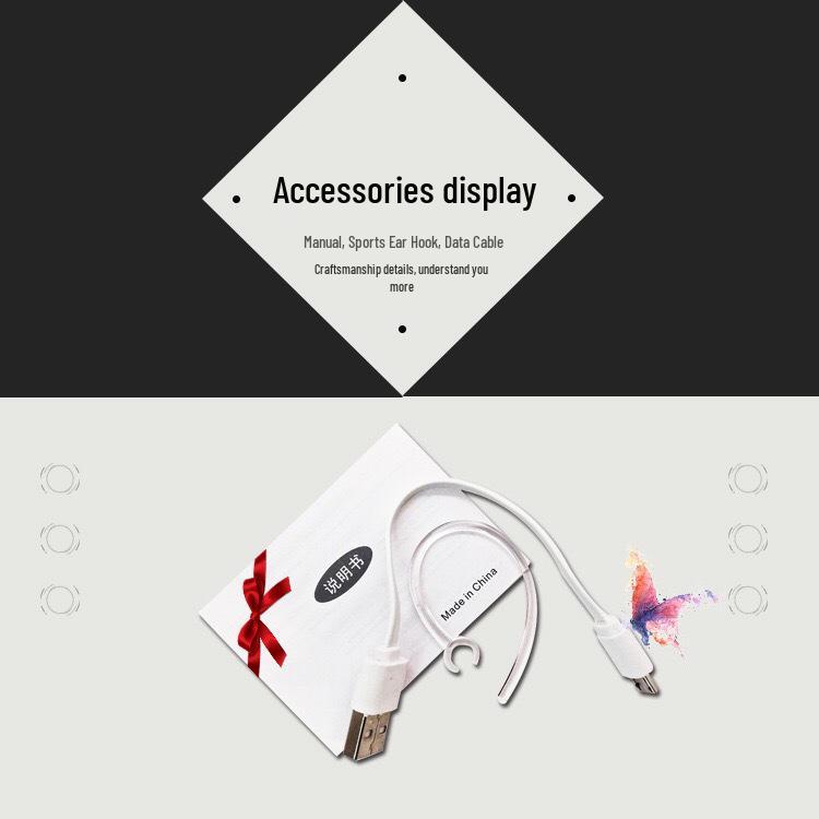 New Bluetooth Noise Cancelling Single Ear Headset with Mic & Ear Hook - Car Phone Wireless Earphones
