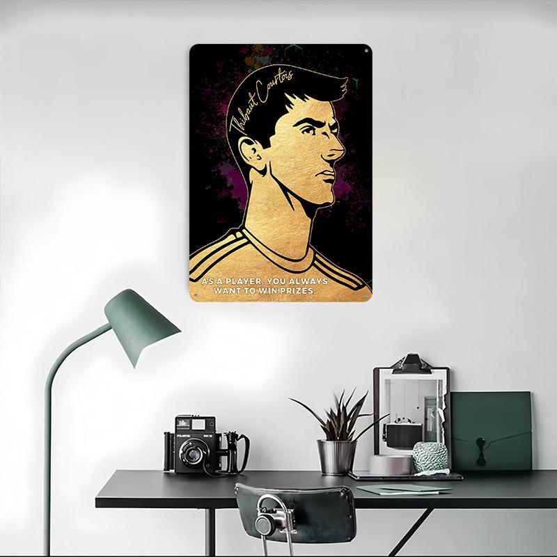 Thibaut Courtois Art Printed Poster Customized Wall Art Retro Vintage Metal Tin Signs for Home Office Decor Bedroom Decorations