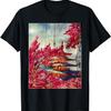 Vintage  Woodblock Art Cherry Blossom Tokyo Sakura T-Shirt