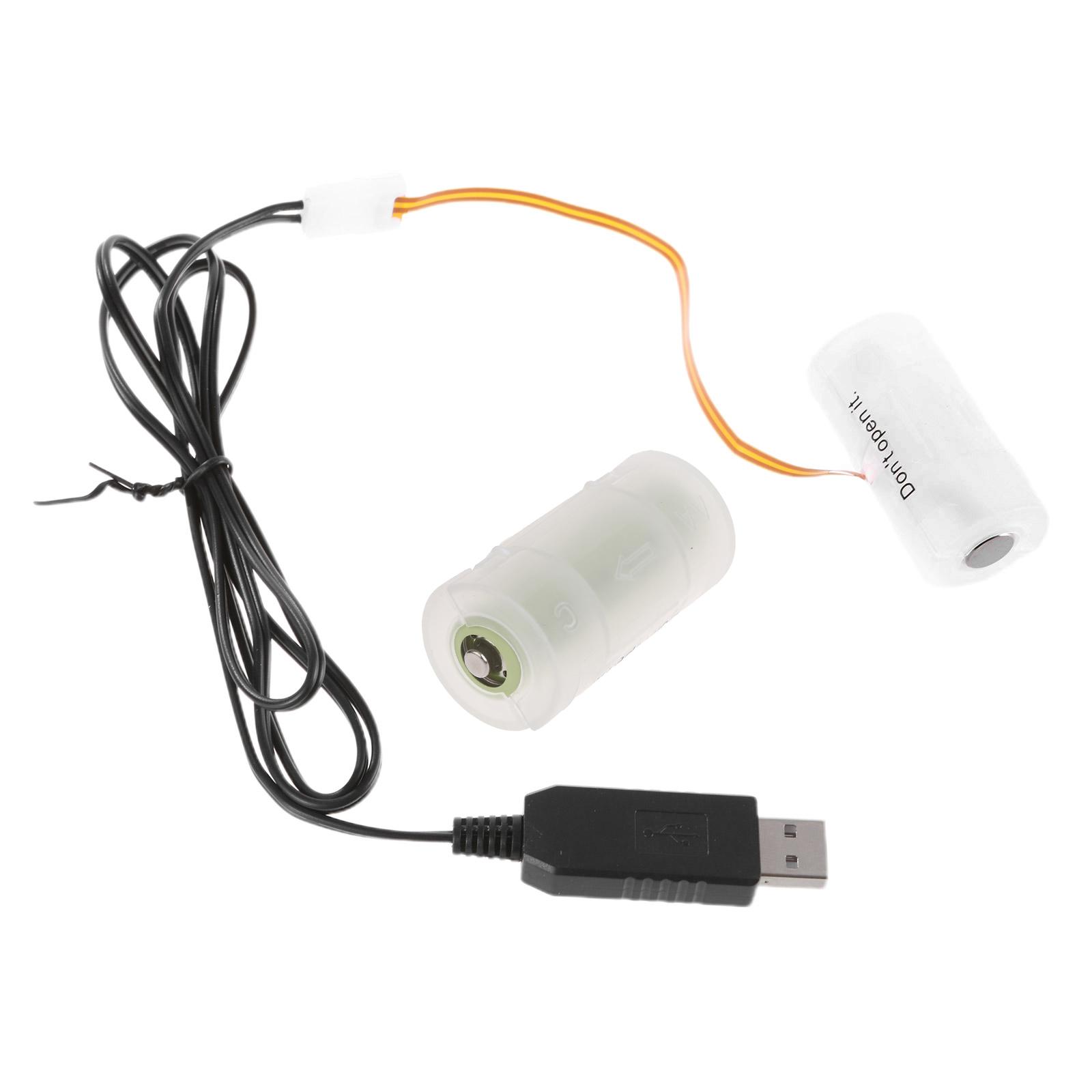 

3V LR14 C Battery Eliminators Power Supply Adapter USB Power Supply Cable Replace 2x 1.5V C Battery Power Supply Adapter 1