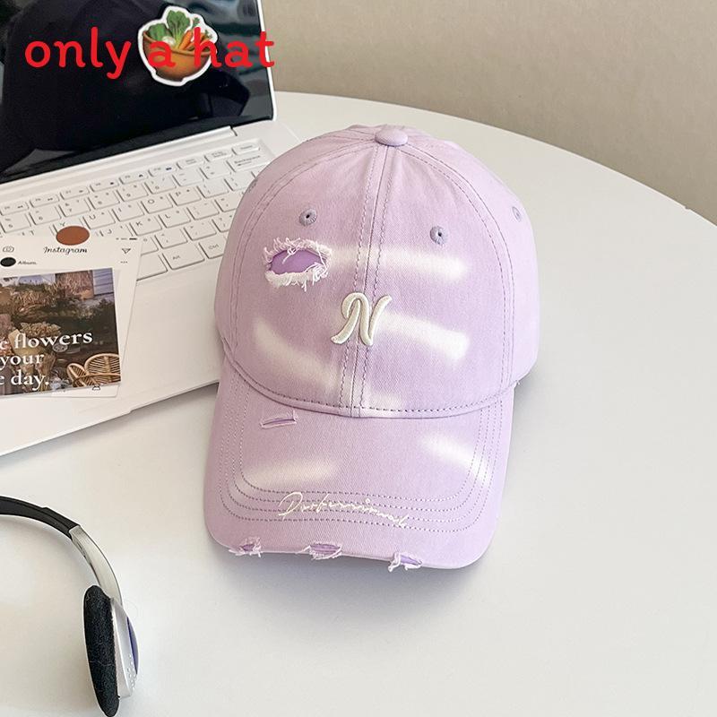 Casual Korean Embroidered Baseball Cap With Sunblock And Foldable Feature For Spring Outings