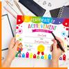 40 PCS Preschool Diploma, Certificate of Achievement in 2 Designs Colorful Certificate of Awards School Classroom Supplies for Kids Students