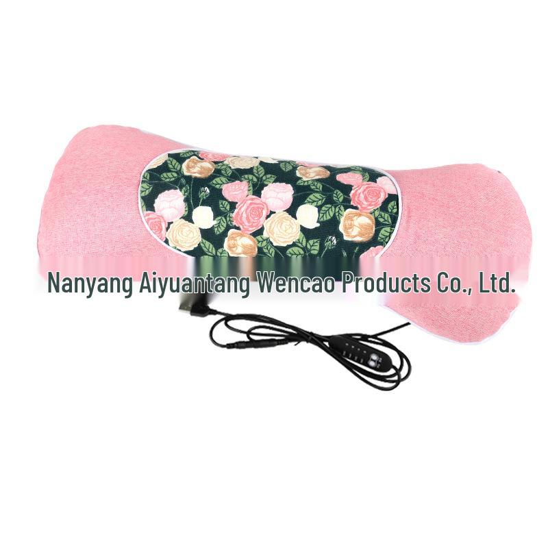 Mugwort Moxibustion Cervical Pillow with Detachable Cylindrical Design for Neck Support
