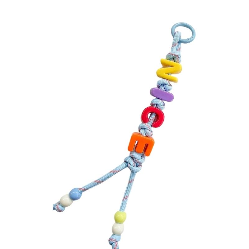 Unique Letter Bead Purse Charm Customizable Color Letter Bead Handbag Ornament Stylish Design Bag Decoration