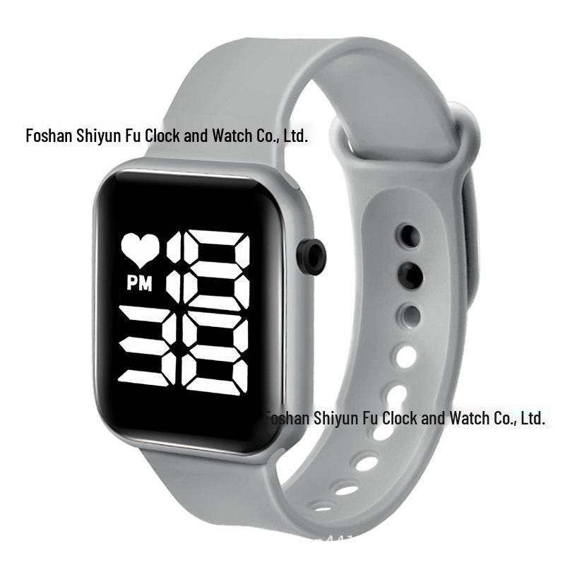 Ceas Digital LED Impermeabil cu Ecran Tactil pentru Studenți - Design Pătrat, Elegant