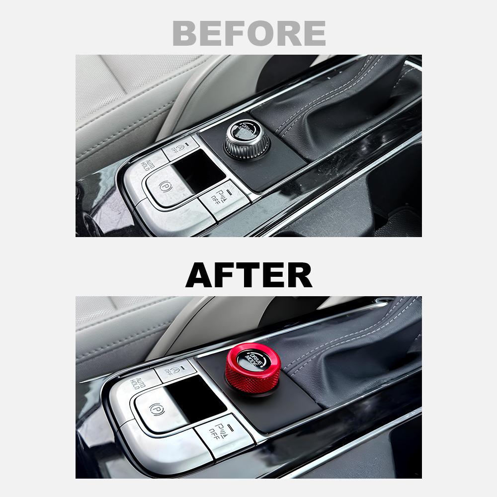 For Kia Telluride 2020-2026 Car Tuning Aluminum Alloy Central Drive Model Switch Knob Ring Cover Trim Interior Accessories