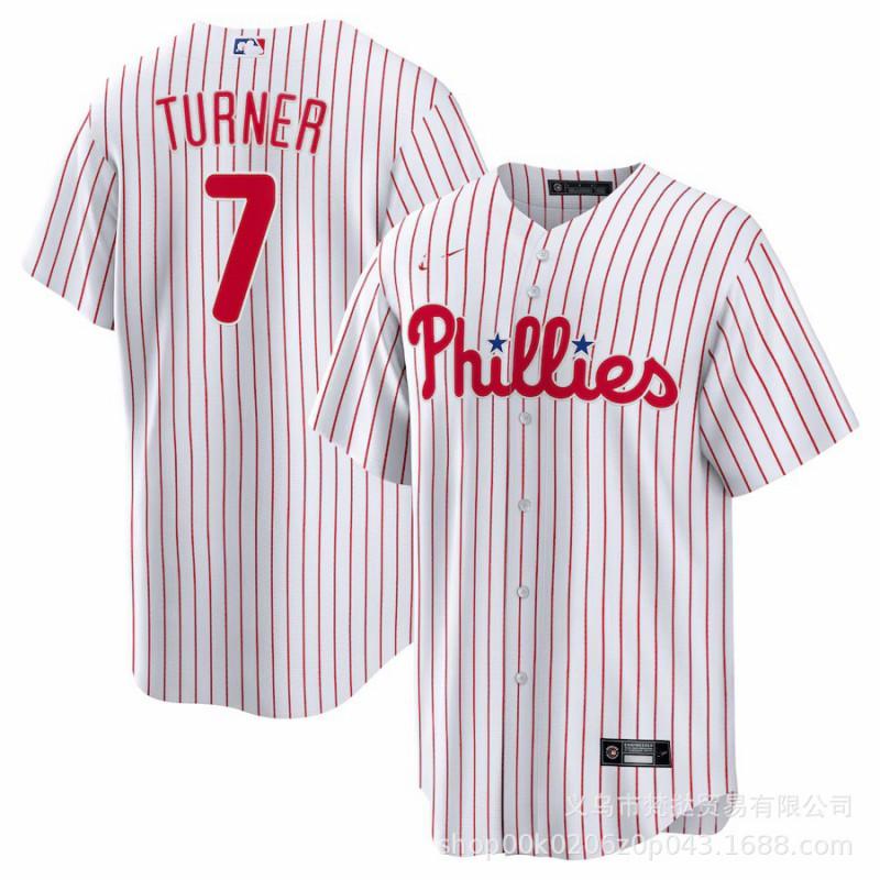 Philadelphia Phillies MLB Baseball Jersey Harper 3 Turner 7 City Edition Embroidered Short Sleeve Unisex Sport Tee