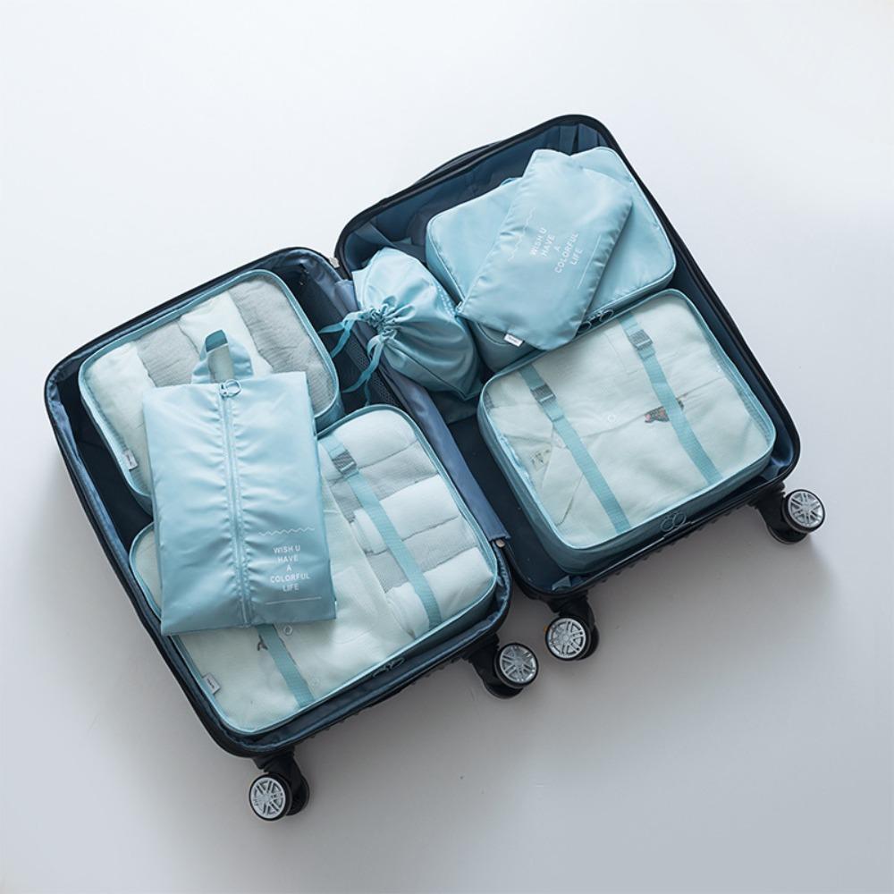 8-6 Pcs Travel Storage Bag Set, Clothing Organizer Packing Bags Suitcase Luggage Organizer Pouches