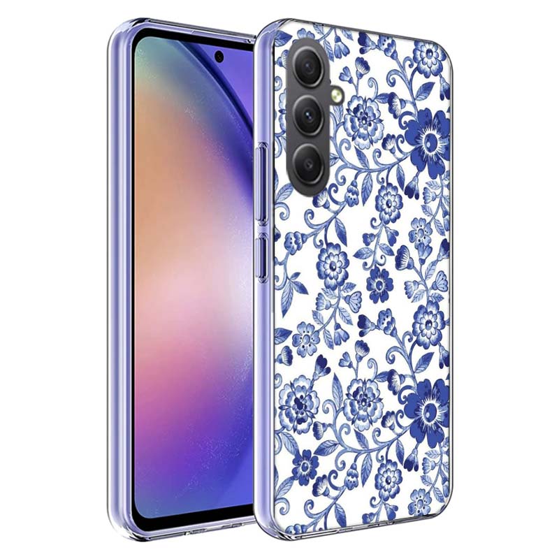 Blue white Porcelain Pattern Phone Case for Samsung A17 A37 A57 A07 A16 A26 A36 A56 A06 A02S A12 A22 A32 A52S A04S A14 A24 A34 A