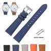 Kalbsleder Uhrenarmband für Omega für Swatch Gelenkarmband für Seamaster 300 Herren Damen 18mm 20mm 22mm Gebogenes Ende Armband