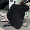 Women's Autumn and Winter Mid-length Wave Diamond Knit Half-body Skirt