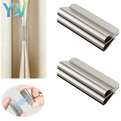 Magnetic Curtain Clips No Drill No Sew Strong Hold Curtain Tie Backs for Blackout Home Room Darkening Window Drapery Accessories