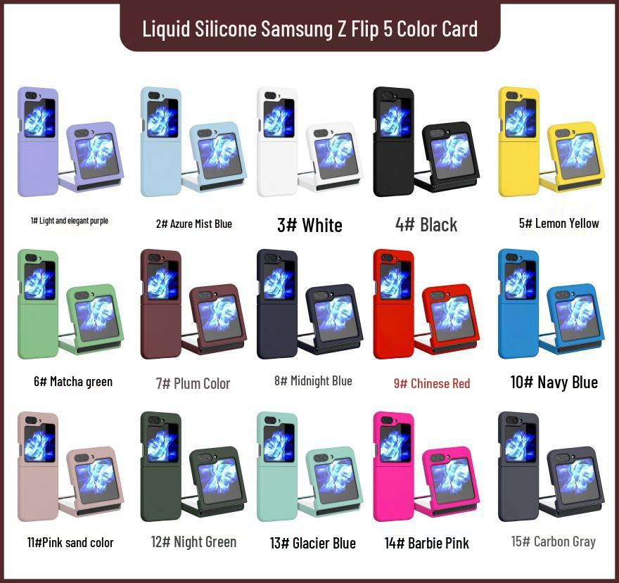 Samsung Z Flip7 Soft Silicone Case: Fits Flip6/5, Ultra-Thin, Solid Color, Skin-Feel Protective Cover