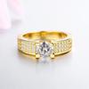 2026 Accessories Women's Wedding Ring Light Luxury Gypsy Star Micro-inlaid Zircon Ring Premium Sense Plated 18K Four-claw Ring