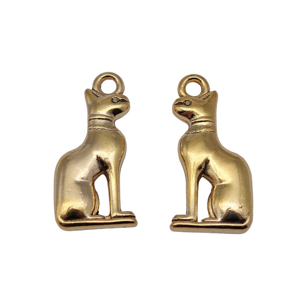 Charms Cat Pendants Heart Alloy Crafts For DIY Jewelry Making Accessories