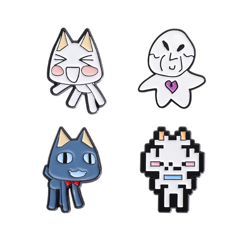 

4-19pcs/set Cartoon Anime Characters Enamel Pins Custom Cute Little Monk Brooches Lapel Badges Funny Jewelry Gift for Friends