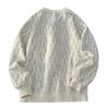 Waffle Composite Is Really Over 460 Grams, Sweater Men's Same Autumn and Winter Geometric Plaid Loose Round Neck Velvet.