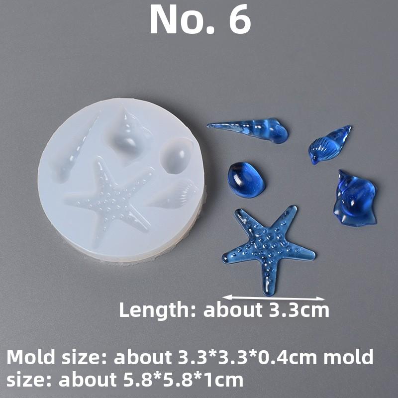 Ocean Series Silicone Molds Shell Starfish Conch Crab Crystal Epoxy Mold DIY Candle Handmade Decorations for Jewelry Pendent