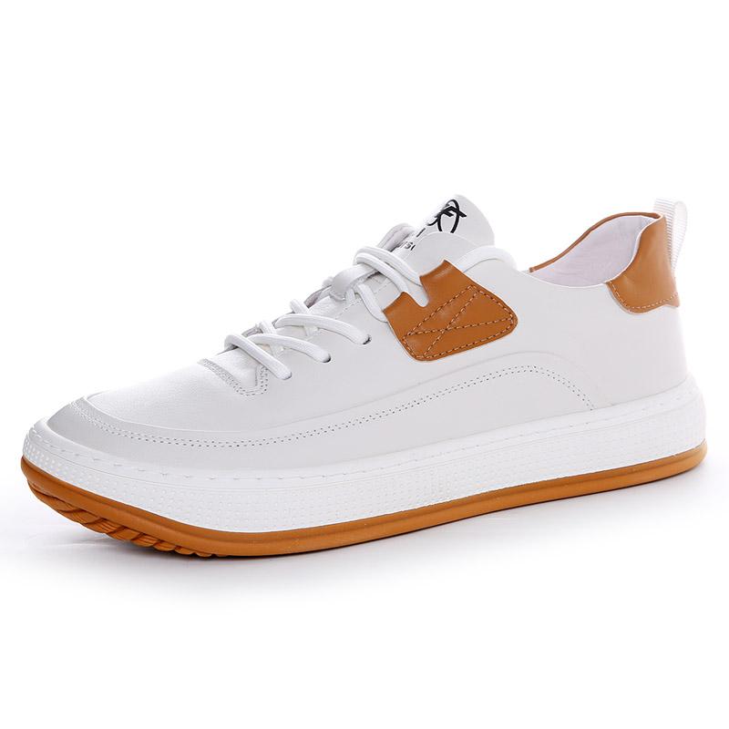 Fashion Mens Casual Leather Shoes Lace Up Men Sneakers New Trend Outdoor Footwear British Fashion Male Retro Classic Skate Shoes